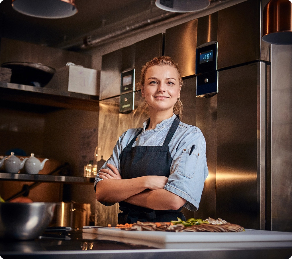 Employee smiling