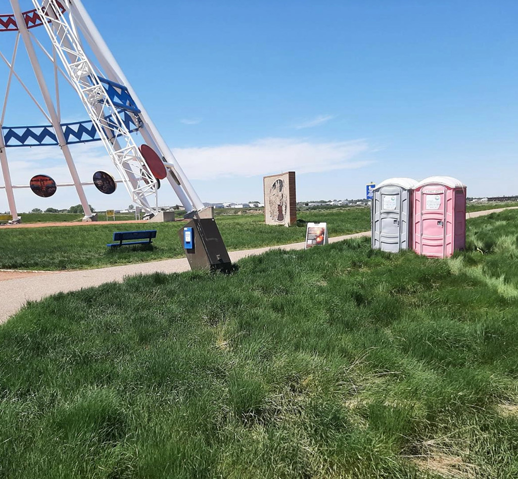 Porta potty in medecine hat