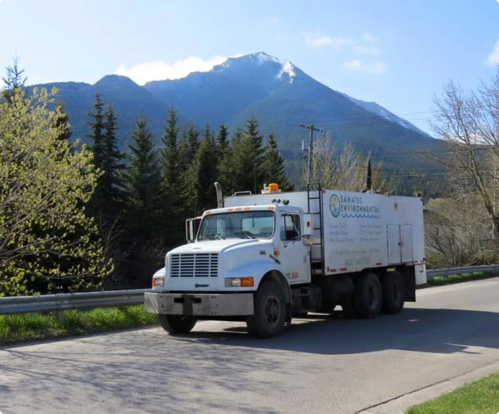 Sanatec truck on road