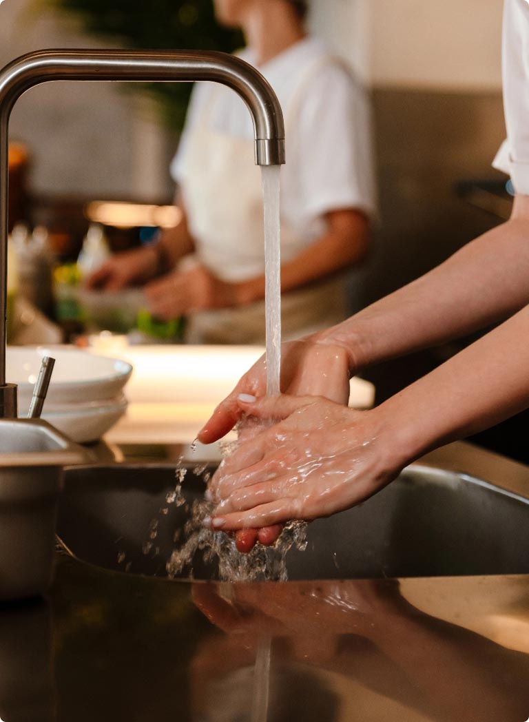 Washing hand